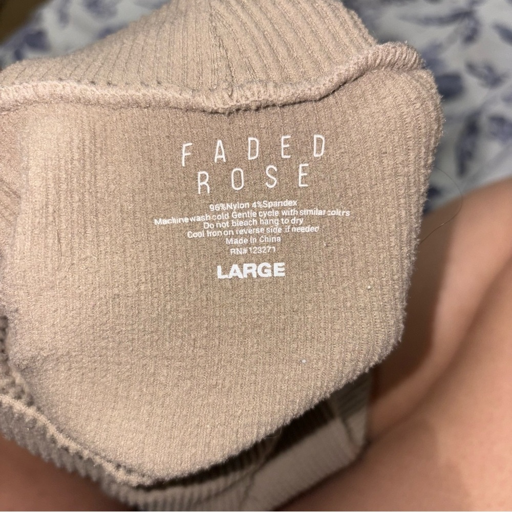 Sleeveless Tan Ribbed Top - Picture 3 of 3